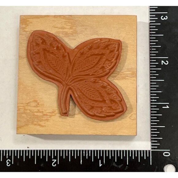 Leaf Design Rubber Stamp By Paper Parachute - Picture 2 of 3